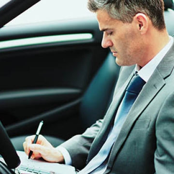 man driving