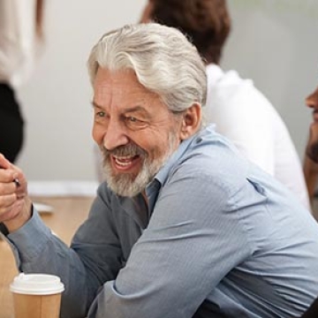 man chatting