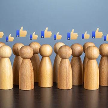 likes from large group